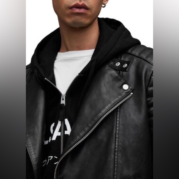 Allsaints Leather Motorcycle Jacket - Picture 2 of 5